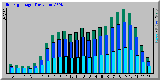 Hourly usage for June 2023