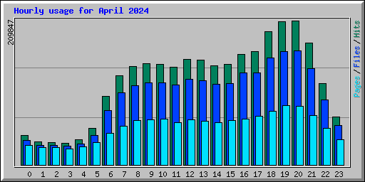 Hourly usage for April 2024