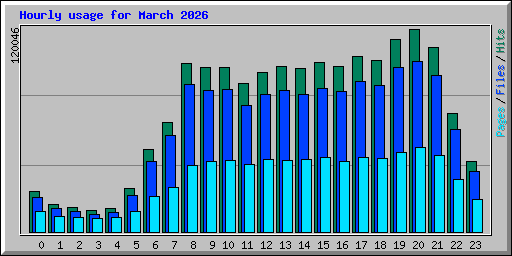 Hourly usage for March 2026